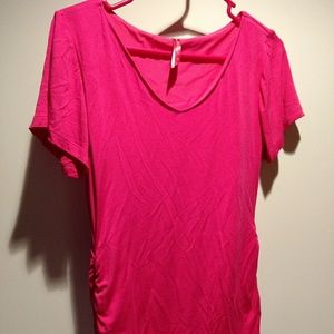 Ruby Ribbon ruched top